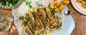 https://cellarandpantry.com.au/recipe/wild-fig-pistachio-crusted-baked-trout-and-fennel/